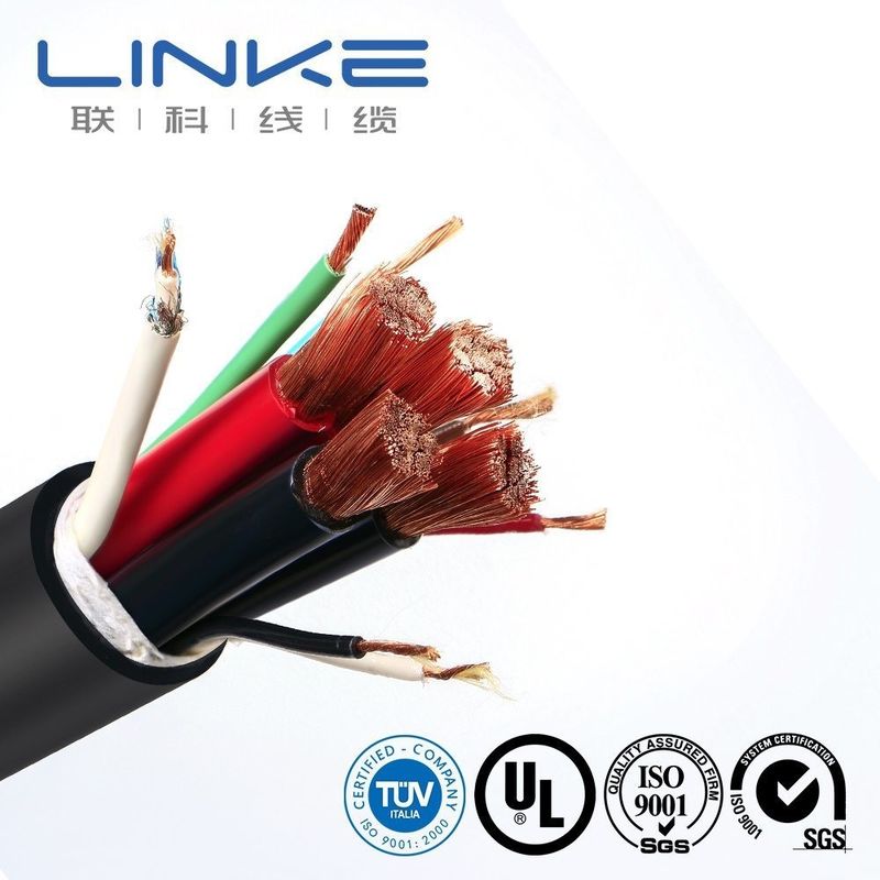 Three Phase Type1 Extension EV Charger Cable 50A 80A with Tinned Copper Connectors