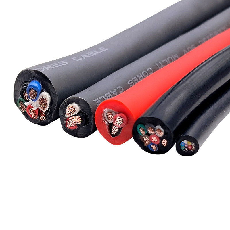 105 Degree AC 300/500V Bare Copper Conductor Silicone Insulation EV Charger Cable for Smart Car Connection