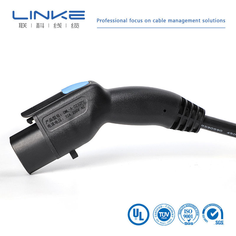 5m Electric Vehicle Charger Cable 16A 32A TUV Sud Certified AC Station Connector Plug