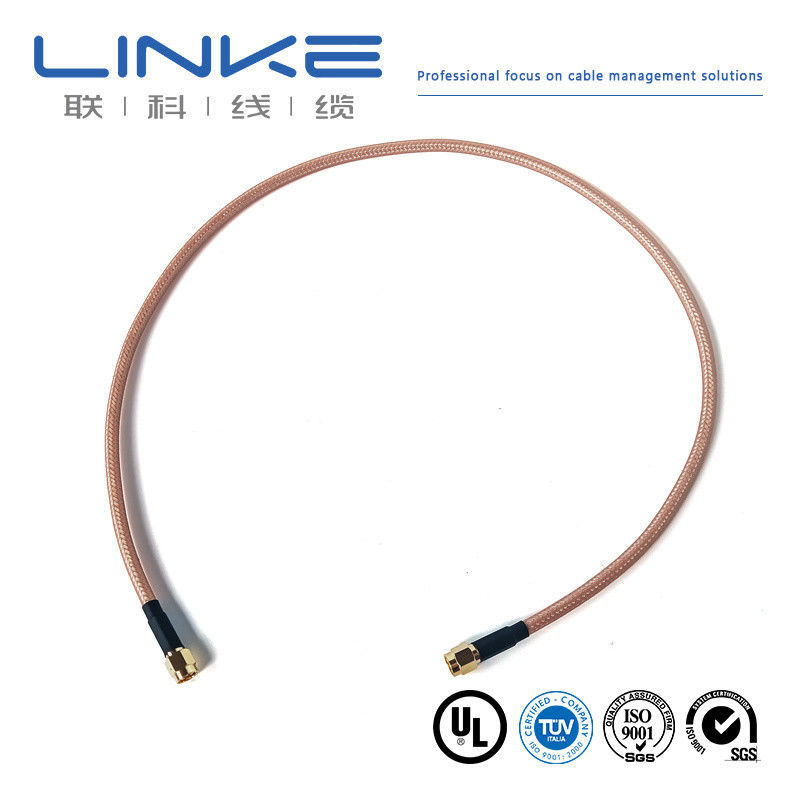 Wurth Elektronik RG142 coaxial cable 50 Ω, 4.95mm OD SMA male to SMA male white New energy vehicle cable