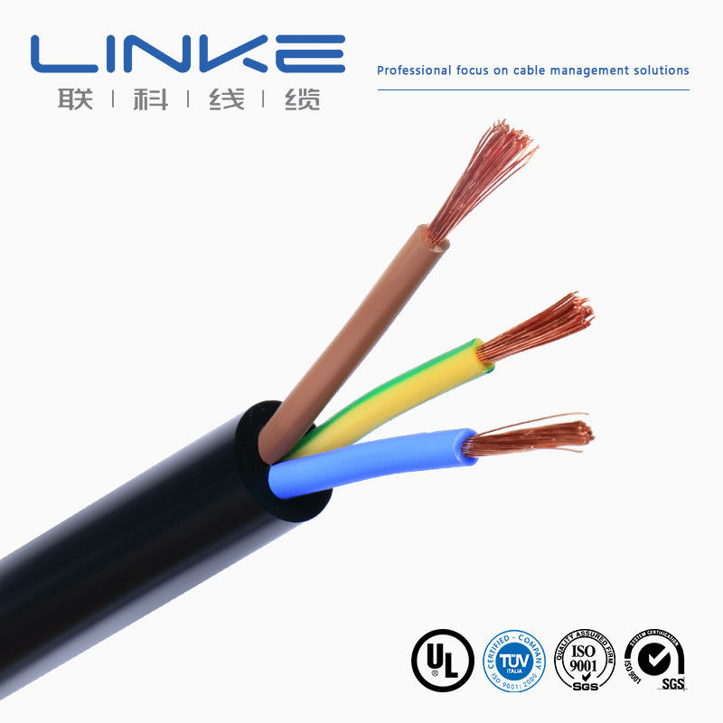 300/500v Copper Double Insulated Stranded Conductor PVC 3core 4mm RVV Electrical Flexible Cable