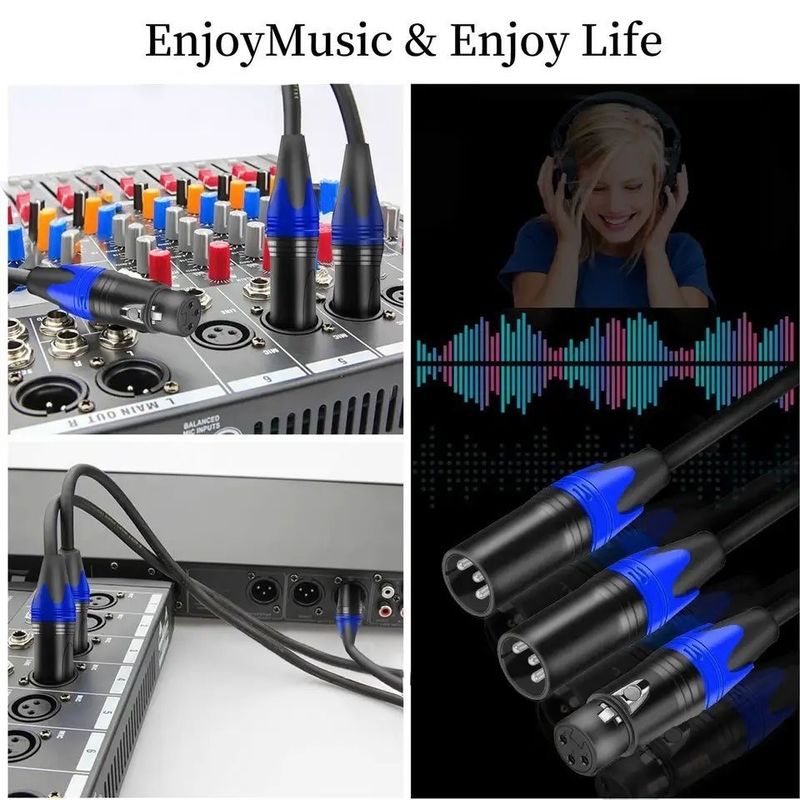 3m XLR Cable Male to Female with Bare Copper Wire for High-Quality Audio Microphone Connection