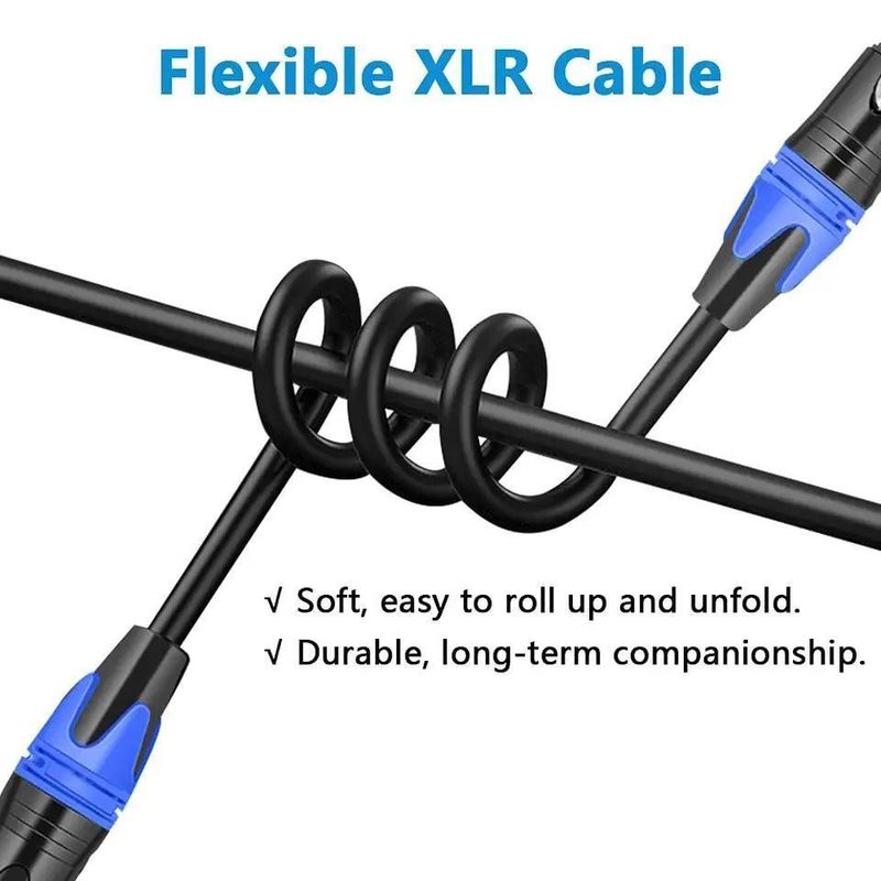 3m XLR Cable Male to Female with Bare Copper Wire for High-Quality Audio Microphone Connection