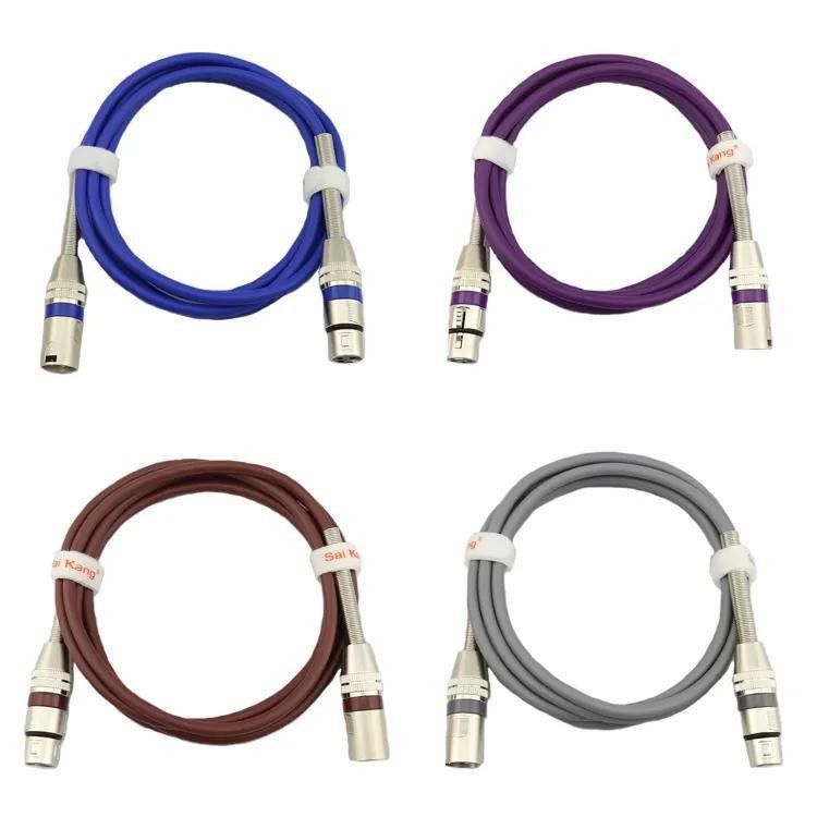 Customizable Length XLR Cable with High Sound Quality and Bare Copper Wire for Professional Audio