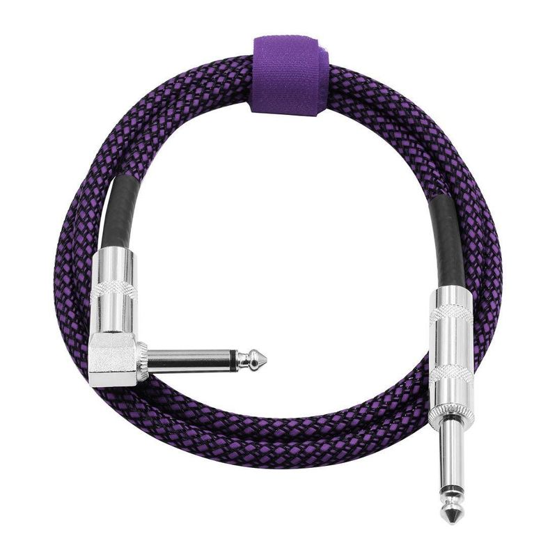 10FT Electric Instrument Audio Cable 3m Jack To Jack Custom Connector 6.35mm Option
