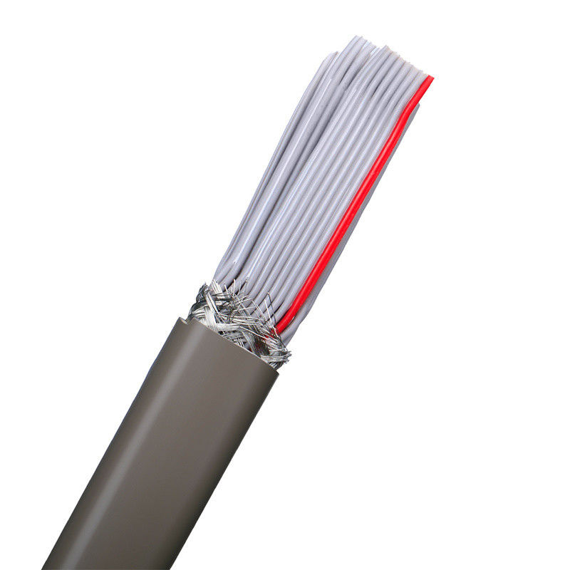 Sheath Material PVC UL2464 Grey with Red Edge 20 Pin Flat Ribbon Speaker Cable