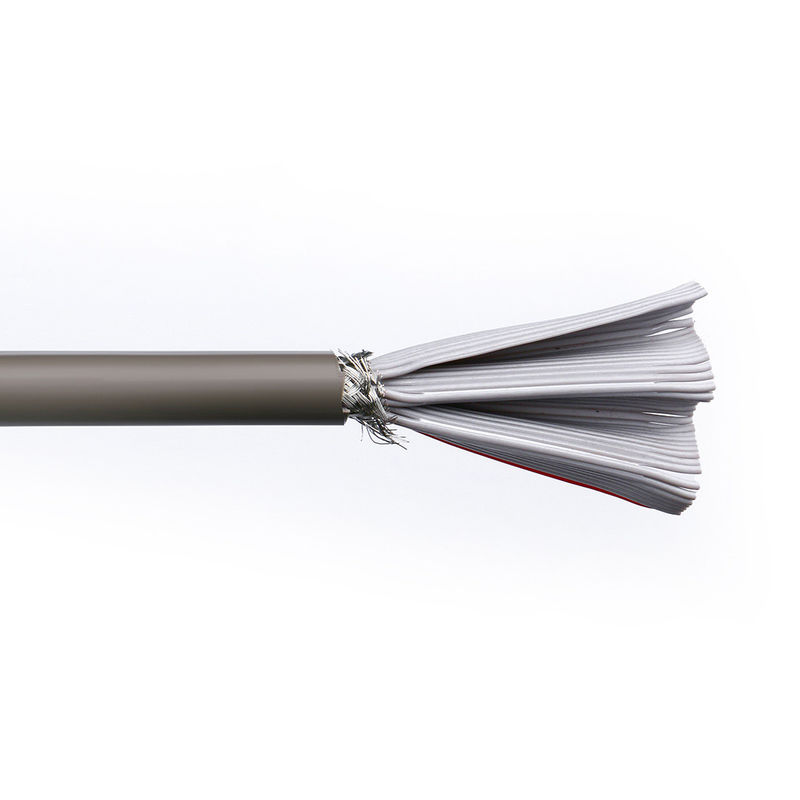 Sheath Material PVC UL2464 Grey with Red Edge 20 Pin Flat Ribbon Speaker Cable
