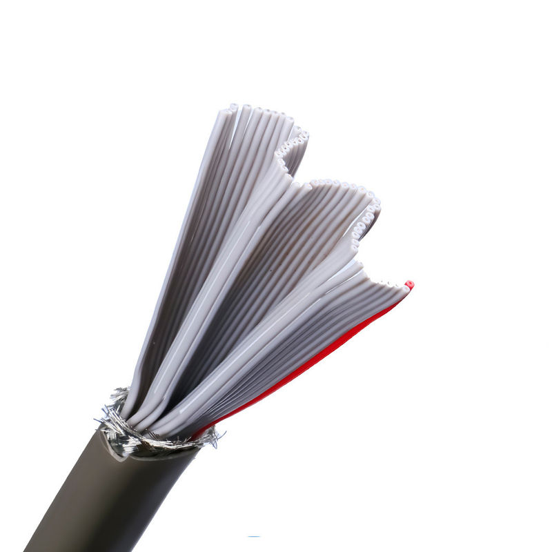 Sheath Material PVC UL2464 Grey with Red Edge 20 Pin Flat Ribbon Speaker Cable