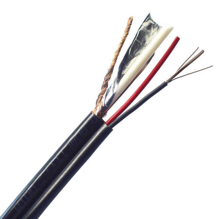 UL1007 30 AWG Black Power PVC Copper Conductor Electrical Power Coaxial Electric Cable