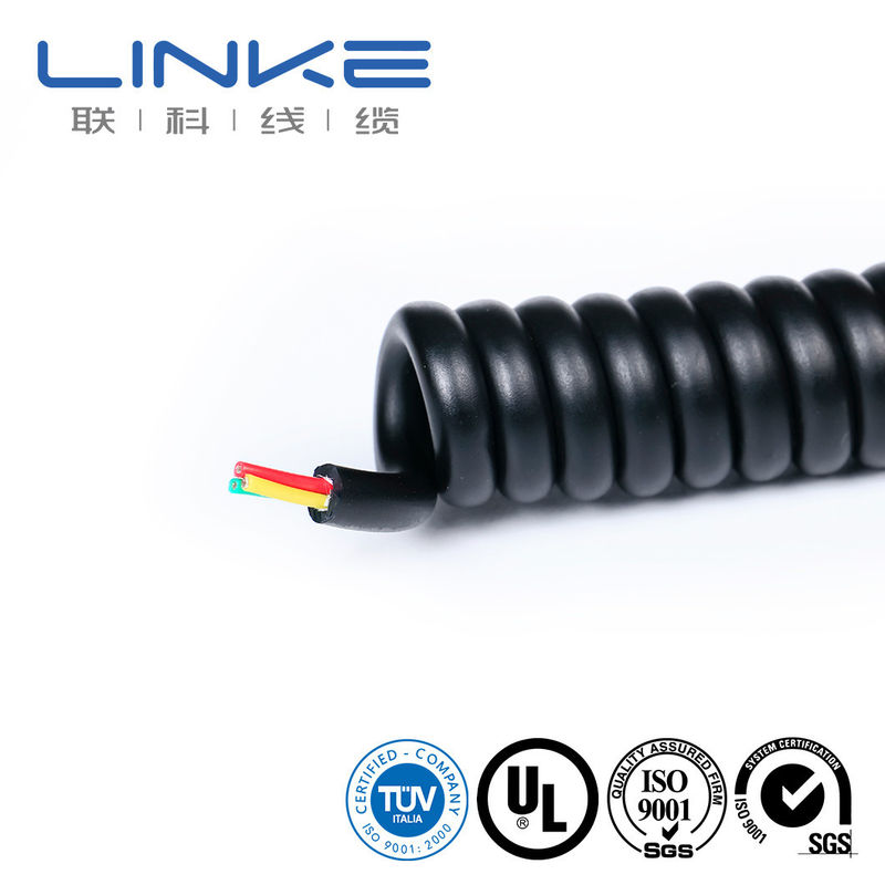 Copper Conductor Spring Cable with XLPE Sheath and 300-600V Rated Voltage for Industrial Applications