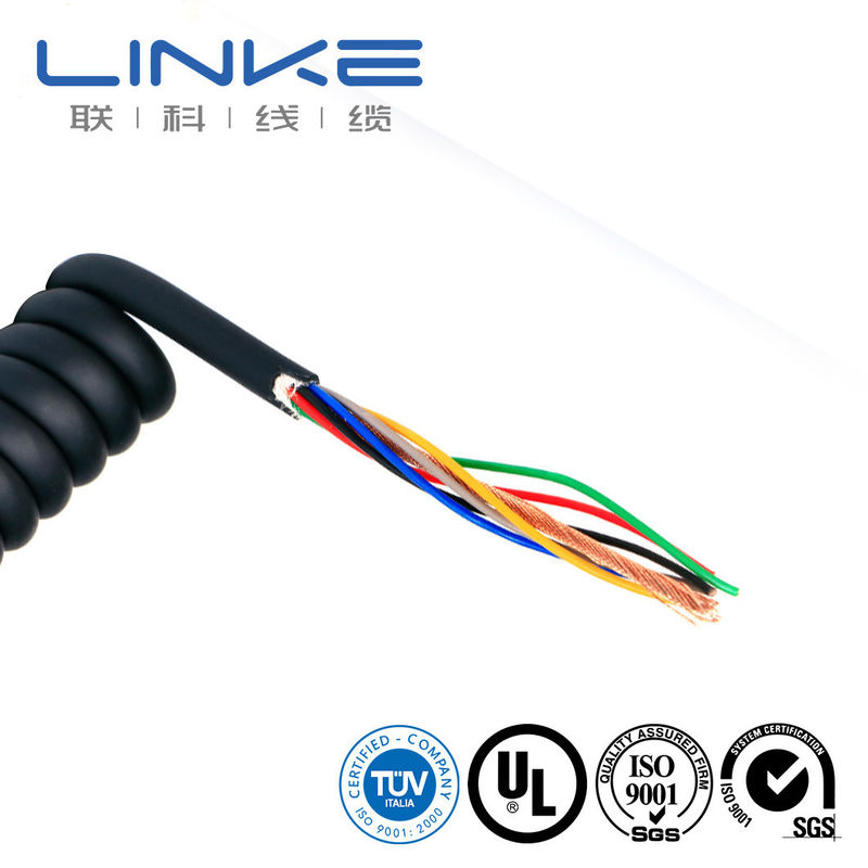 Copper Conductor Spring Cable with 300-600V Rated Voltage and Customizable Insulation Materials
