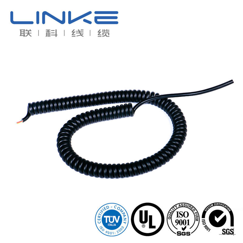 Copper Conductor Spring Cable with XLPE Sheath and 300-600V Rated Voltage for Industrial Applications