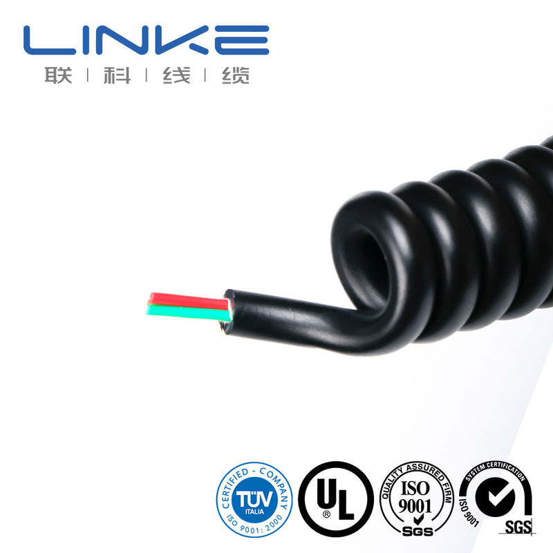 Copper Conductor Spring Cable with 300-600V Rated Voltage and Customizable Insulation Materials