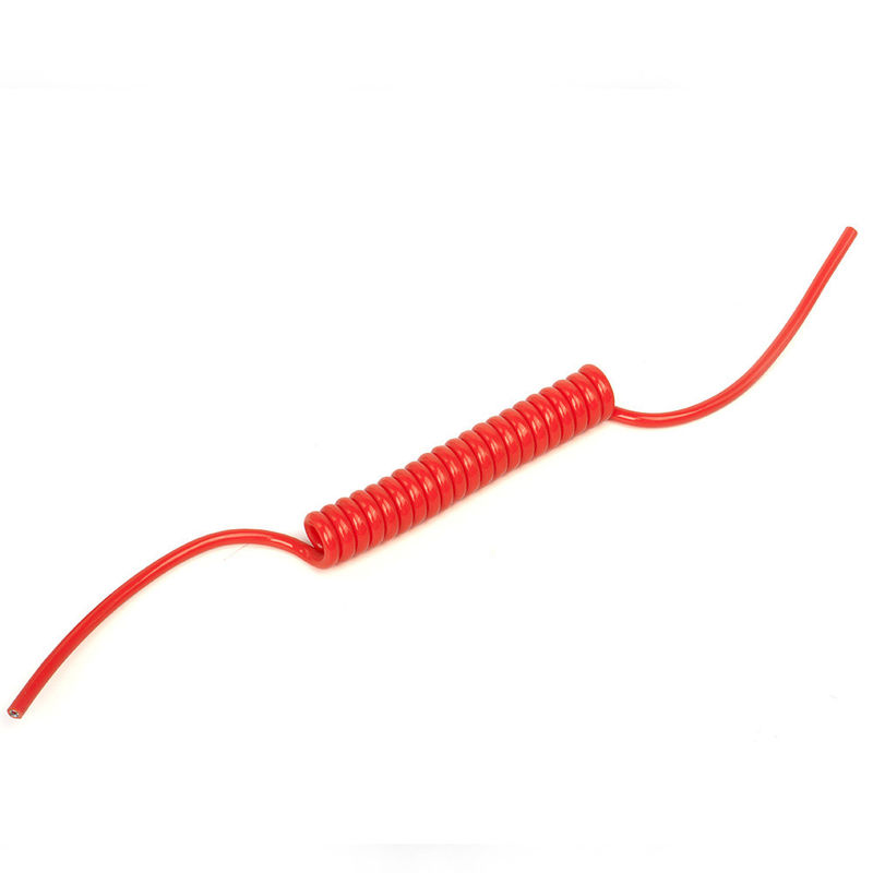 US TPU/PUR/PU Spiral Spring Cable With Strong Elasticity Bare Copper Conductor