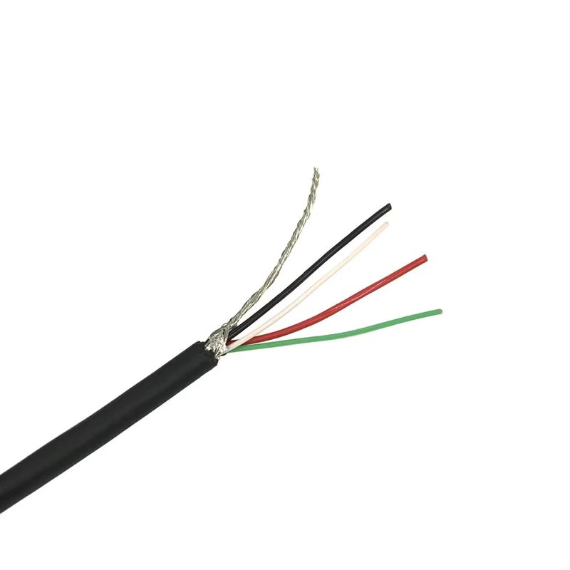 UL2725 Single Core Tinned Wire Spiral Shield Electric Wire USB Data Cable for Computer