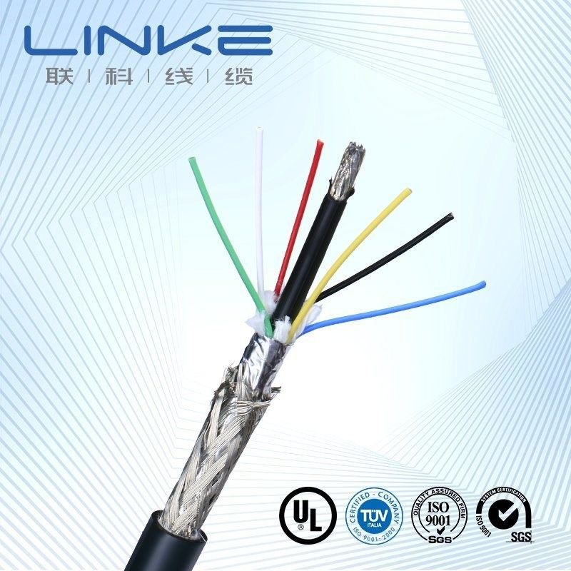 Shielded Multi Cores Control Cable 26AWG 28AWG 4 Core Copper PVC Jacket Signal Cable