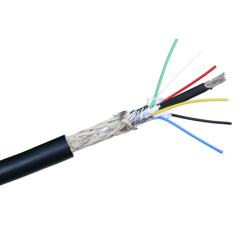 Shielded Multi Cores Control Cable 26AWG 28AWG 4 Core Copper PVC Jacket Signal Cable