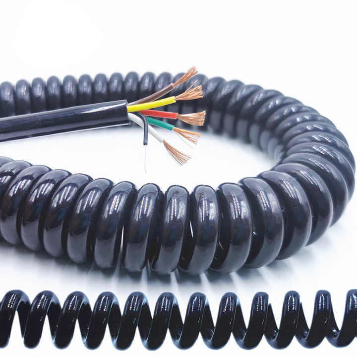 Industrial Control Cable with Tined Copper Wire and PVC/PE/PP/PU/TPE Insulation Spring line