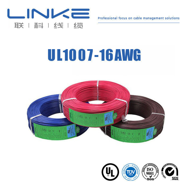 Electric Equipment Internal Wiring UL1007 Copper Core PVC Insulated Cable Connection Wire