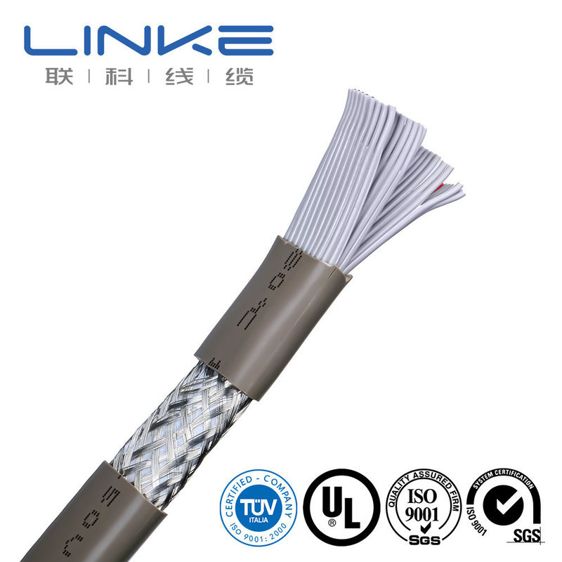 50 Cores Shield Flat Industrial Control Cable with PVC Insulation TPU Sheath