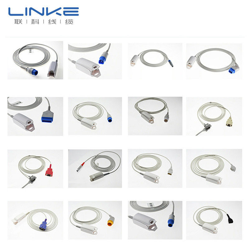 Direct SpO2 Cable Extension Adapter Cable with Multiple Core and Customized Color for Medical Use