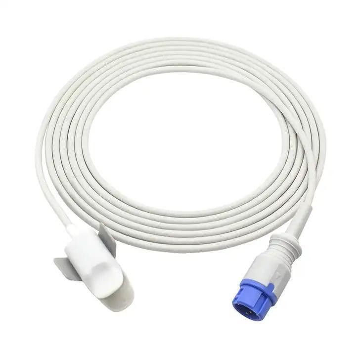TPU Jacket Tinned Copper Conductor and Shield SpO2 Raw Cable for Pulse Oximeter Medical Grade Silicone Insulation