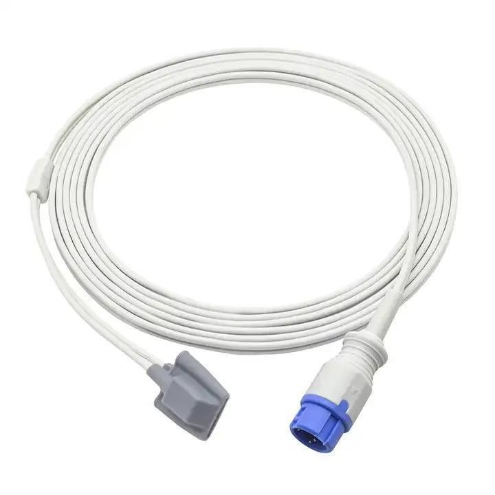TPU Jacket Tinned Copper Conductor and Shield SpO2 Raw Cable for Pulse Oximeter Medical Grade Silicone Insulation