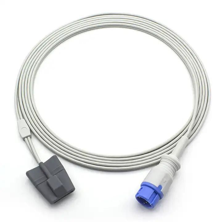 Reusable Medical SpO2 Adapter Cable with Tinned Copper Core for High Voltage Applications