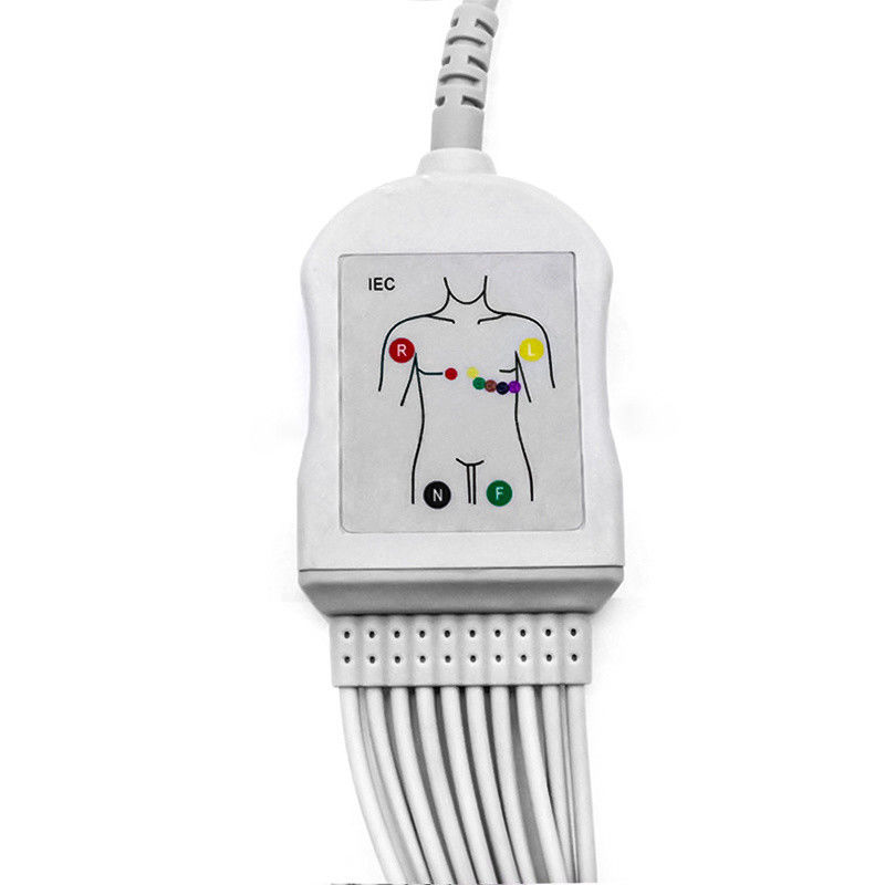 Customization ECG Lead Wire 6p 3 Lead Snap Cables Aha Trunk Cable Medical equipment connection cable