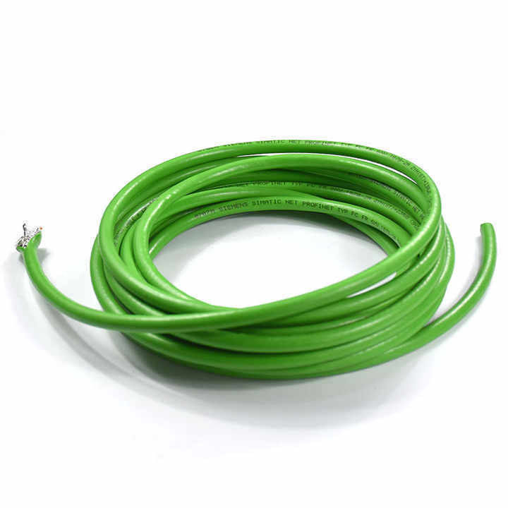 Copper / Tinned Copper Conductor Material Customized Green PUR Jacket Canbus Industrial Bus Cable with Round Wire Material Shape