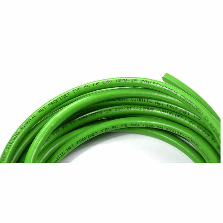Copper / Tinned Copper Conductor Material Customized Green PUR Jacket Canbus Industrial Bus Cable with Round Wire Material Shape