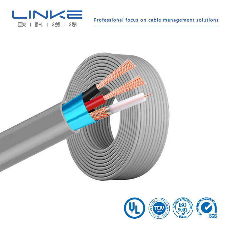 Bare Copper 750hm Coaxial Cable 100 Meters Rg174 Cable With Current 300V PVC Jacket
