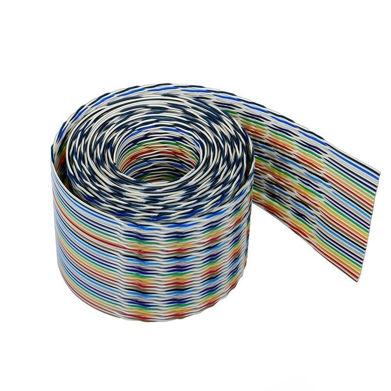 Flat Wire Data Cable with XLPE Insulation Material 8/10/14/16/20/40/50 Pin Extension Wiring