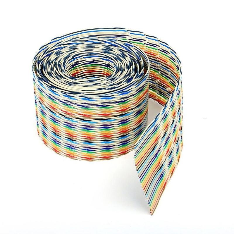 Flat Wire Data Cable with XLPE Insulation Material 8/10/14/16/20/40/50 Pin Extension Wiring