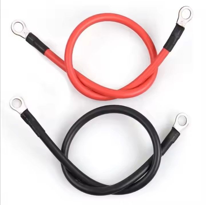Black 2 Gauge AWG Custom Battery Cable Copper Wire for Solar, Marine, Inverter