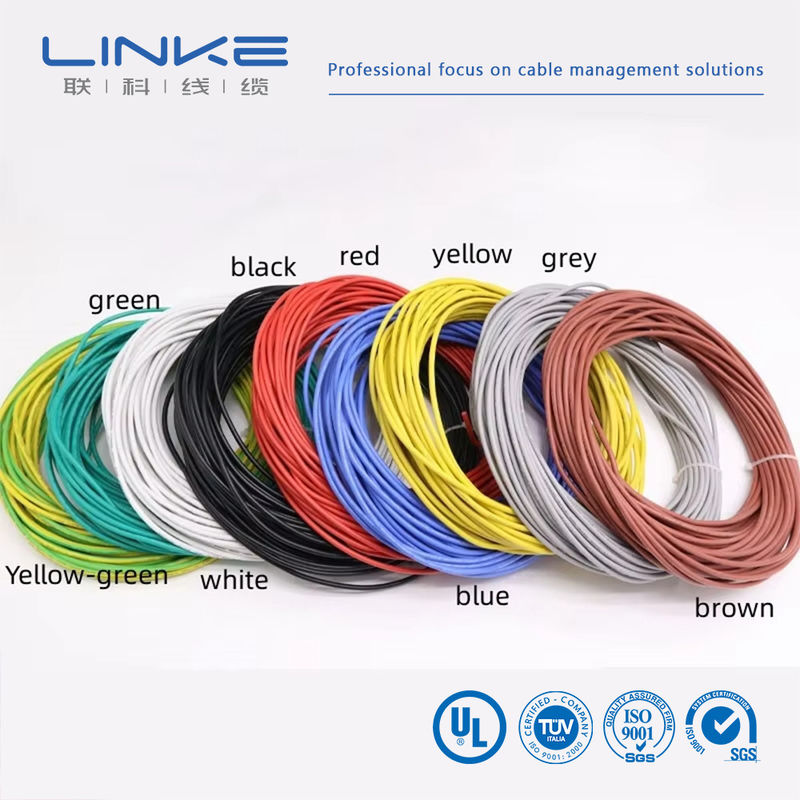 UL3135 Silicone Rubber Wire 30 28 26 24 22 20 18 16 14 12 10 AWG Insulated Soft Copper Electron LED Lamp Lighting Cable