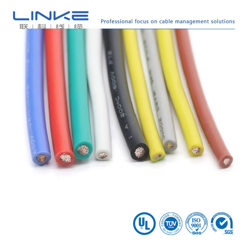 UL3135 Silicone Rubber Wire 30 28 26 24 22 20 18 16 14 12 10 AWG Insulated Soft Copper Electron LED Lamp Lighting Cable