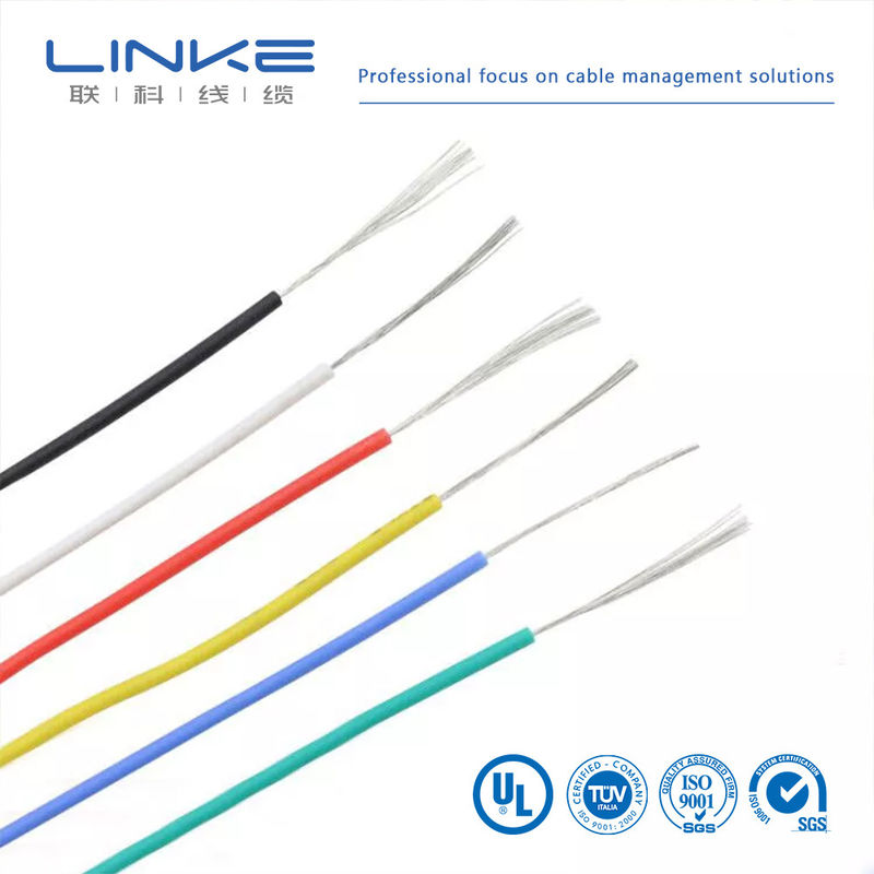 UL3135 Silicone Rubber Wire 30 28 26 24 22 20 18 16 14 12 10 AWG Insulated Soft Copper Electron LED Lamp Lighting Cable