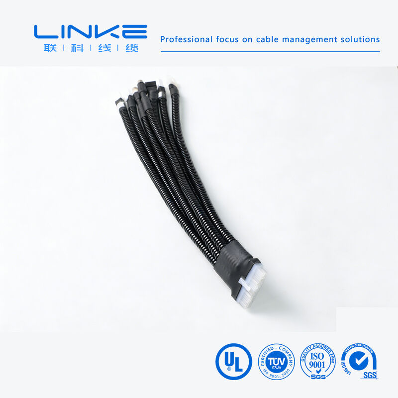 Custom Automotive Wiring Harness for Kenwood Toyota Carmy with Wire Loom and Connector