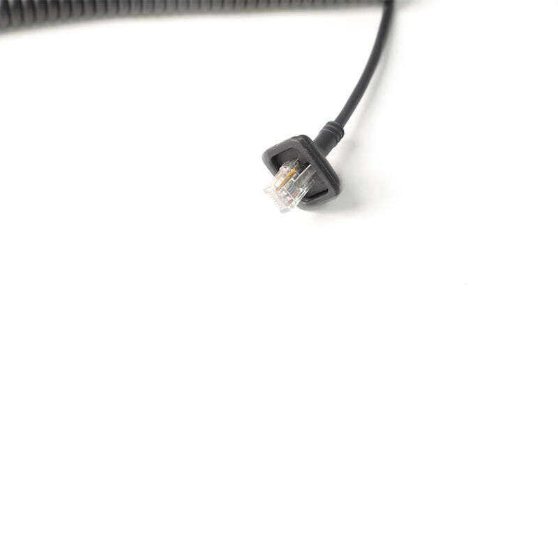 Category 6 Gigabit Shielded Industrial Spring Network Cable With RJ45 Connector For Industrial Ethernet