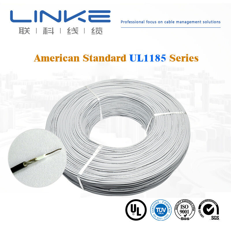 Awm 1185 Tinned Stranded 18AWG 20AWG Single Core Shielded Wire UL1185 Shielded Signal Cable
