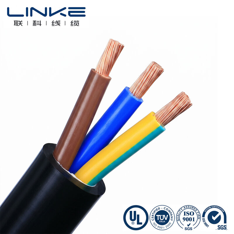 H05VV-F 3 Core 6mm Flexible Power Cable Fine Stranded Copper Conductor PVC Sheathed Multicore Electrical Wire