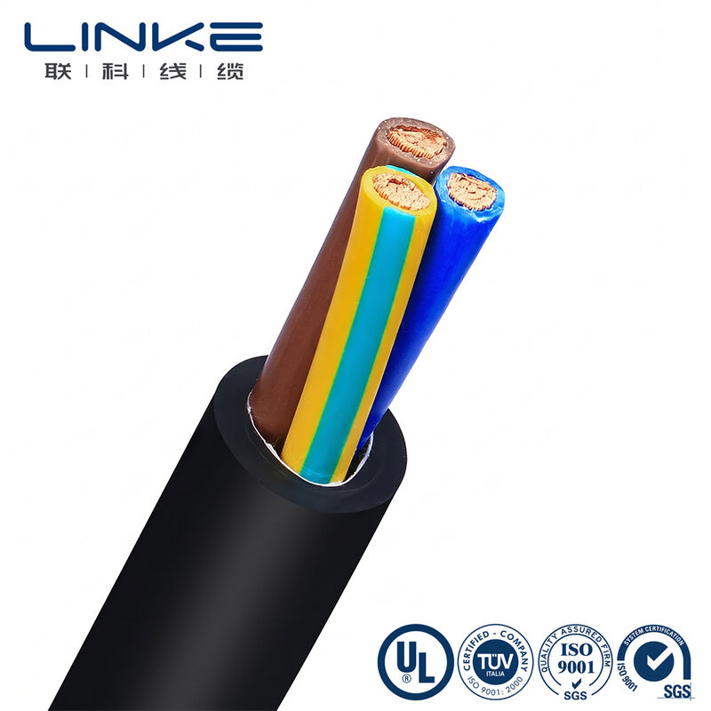 H05VV-F 3 Core 6mm Flexible Power Cable Fine Stranded Copper Conductor PVC Sheathed Multicore Electrical Wire