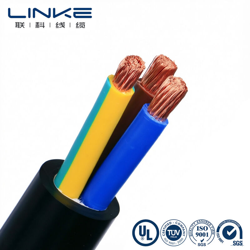 H05VV-F 3 Core 6mm Flexible Power Cable Fine Stranded Copper Conductor PVC Sheathed Multicore Electrical Wire